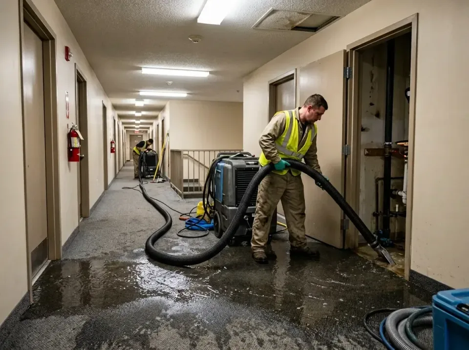multi-unit-apartment-hallway-f-005 — frequently asked questions, Emergency Burst Pipe Water Extraction & Removal in Blackshe…
